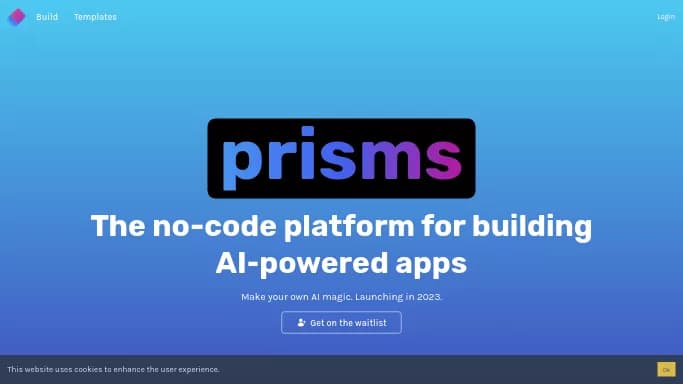 Prisms AI — бесплатная нейросеть   для no Code/Low Code разработки. Бесплатная версия с ограниченным функционалом, есть платные тарифы.
