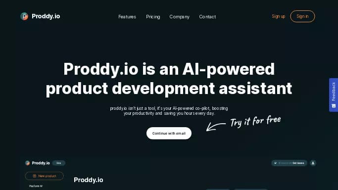 Proddy.io — платная нейросеть   для маркетинга,  для повышения продуктивности. Бесплатная версия с ограниченным функционалом, есть платные тарифы.
