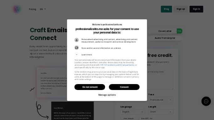 Professionalize It To Me — бесплатная нейросеть   для работы с электронной почтой. 
