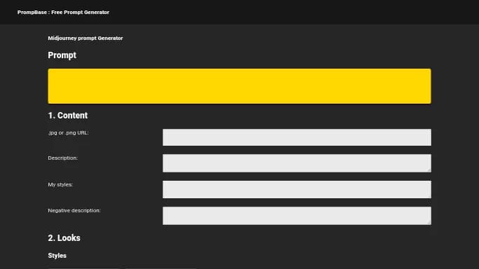 PrompBase — бесплатная нейросеть   для генерации промптов. 