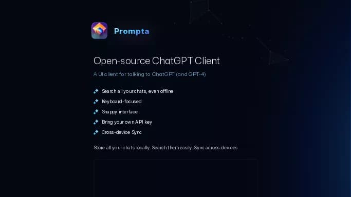 Prompta — бесплатная нейросеть   — чат-бот. 