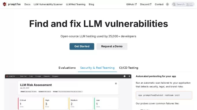 Promptfoo — бесплатная нейросеть   для генерации промптов. 