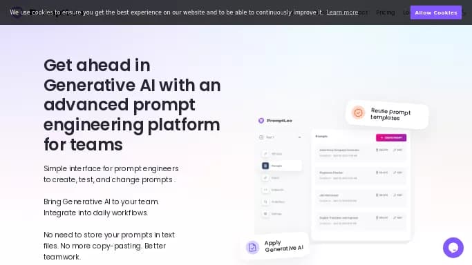 PromptLeo — бесплатная нейросеть   для генерации промптов. Бесплатная версия с ограниченным функционалом, есть платные тарифы.