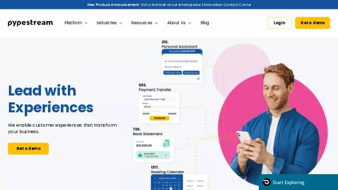Pypestream — платная нейросеть   — чат-бот,  для маркетинга. 