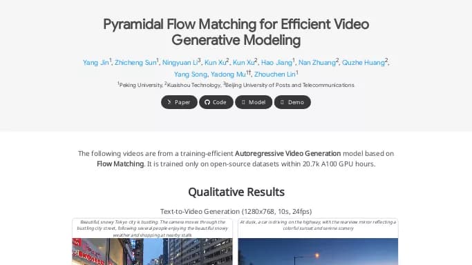 Pyramid Flow — бесплатная нейросеть   для создания видео. 