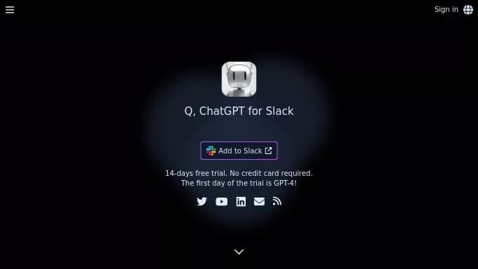 Q Slack Chatbot — платная нейросеть   — чат-бот. Бесплатная версия с ограниченным функционалом, есть платные тарифы.