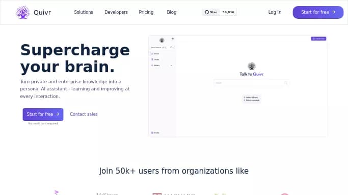 Quivr — бесплатная нейросеть   для научно-исследовательской деятельности. Бесплатная версия с ограниченным функционалом, есть платные тарифы.