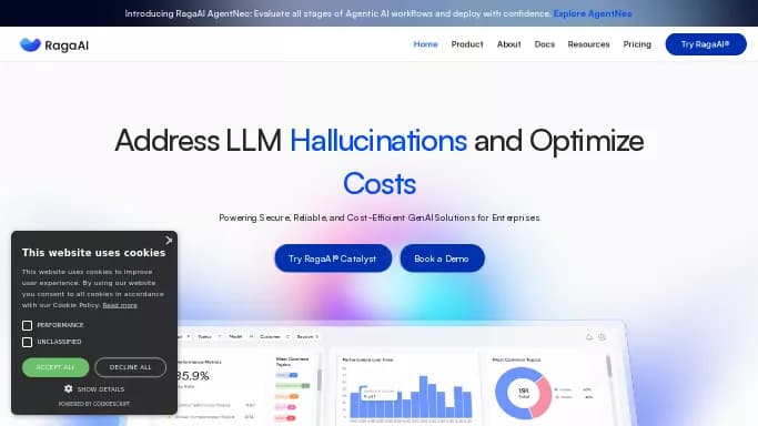 RagaAI Inc. — бесплатная нейросеть  , автономные ИИ (AGI). Бесплатная версия с ограниченным функционалом, есть платные тарифы.