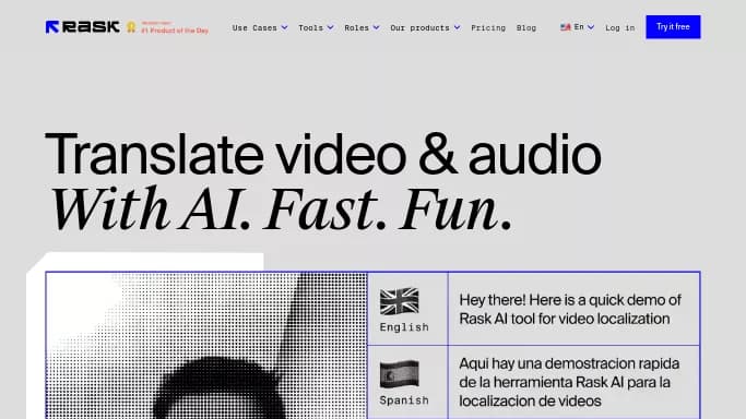 Rask AI — платная нейросеть   для перевода. Бесплатная версия с ограниченным функционалом, есть платные тарифы.