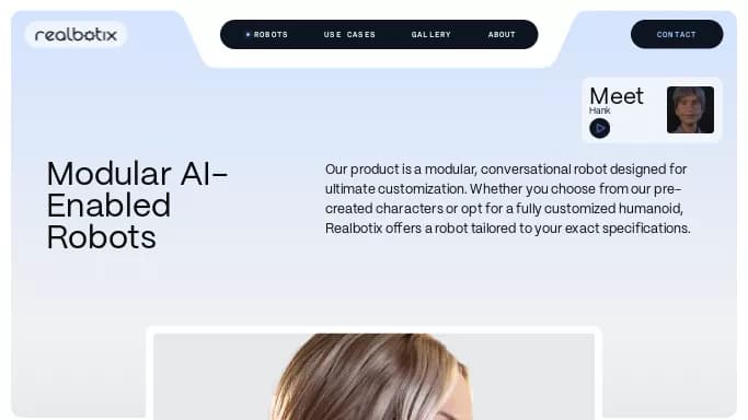 Realbotix — платная нейросеть  в робототехнике и различных устройствах. Бесплатная версия с ограниченным функционалом, есть платные тарифы.