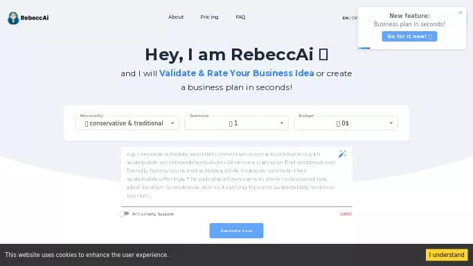 RebeccAI — бесплатная нейросеть   для маркетинга,  для помощи в образовании,  для научно-исследовательской деятельности. Бесплатная версия с ограниченным функционалом, есть платные тарифы.