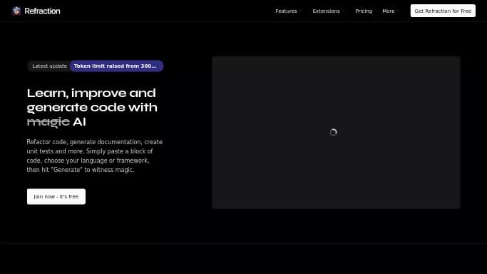 Refraction.dev — бесплатная нейросеть   для разработки программного обеспечения. 