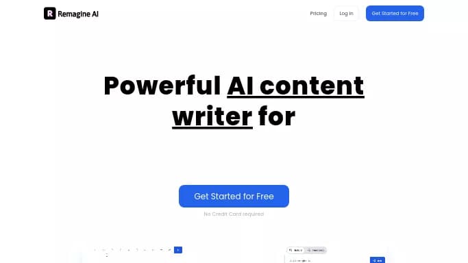 Remagine AI — бесплатная нейросеть   для копирайтинга. Бесплатная версия с ограниченным функционалом, есть платные тарифы.