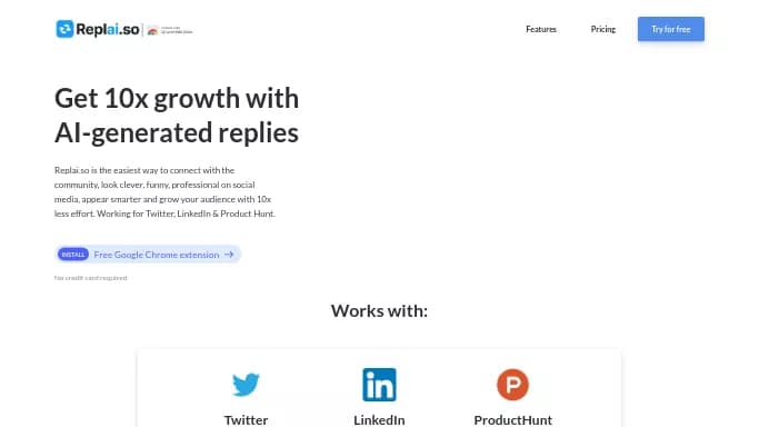 Repl AI — бесплатная нейросеть   для SMM. Бесплатная версия с ограниченным функционалом, есть платные тарифы.