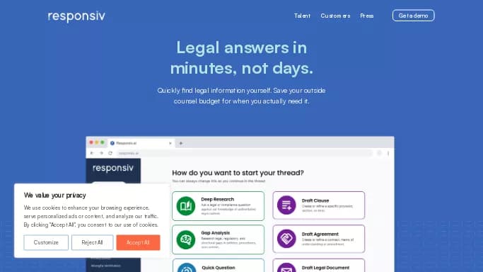 Responsiv — платная нейросеть   в области права,  для научно-исследовательской деятельности,  для суммаризации текста,  для повышения продуктивности,  для помощи в образовании. 