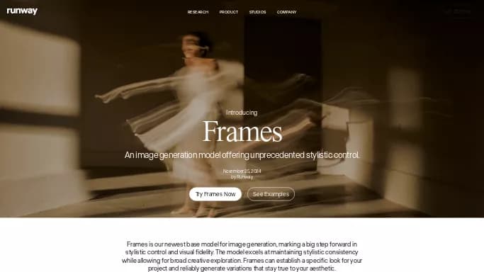 Frames By Runway — бесплатная нейросеть  undefined,  для создания изображений. 