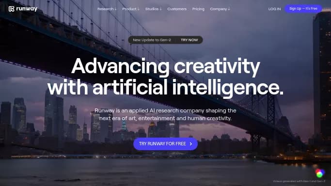 Runway ML — бесплатная нейросеть   для редактирования видео. Бесплатная версия с ограниченным функционалом, есть платные тарифы.