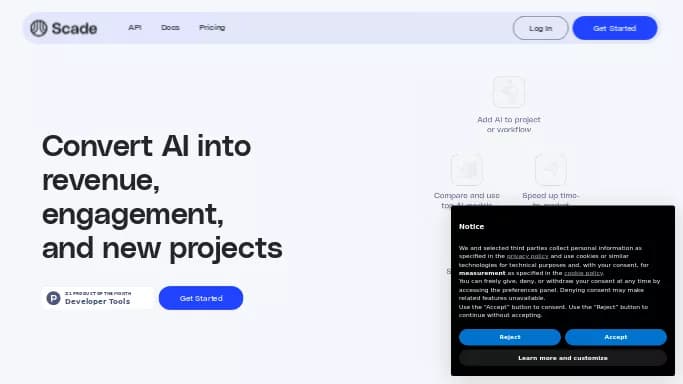 Scade — платная нейросеть   для маркетинга. Бесплатная версия с ограниченным функционалом, есть платные тарифы.