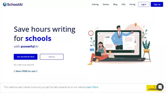 SchoolAI — бесплатная нейросеть   для помощи в образовании,  для научно-исследовательской деятельности. Бесплатная версия с ограниченным функционалом, есть платные тарифы.