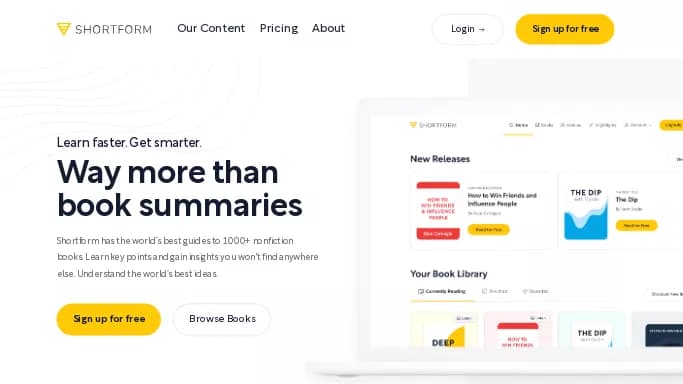 Shortform — платная нейросеть   для суммаризации текста,  для повышения продуктивности,  для помощи в образовании. Бесплатная версия с ограниченным функционалом, есть платные тарифы.