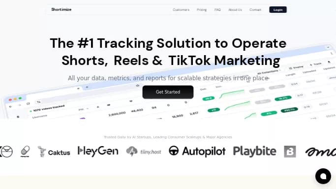 Shortimize — бесплатная нейросеть   для маркетинга,  для SMM,  для редактирования видео. Бесплатная версия с ограниченным функционалом, есть платные тарифы.