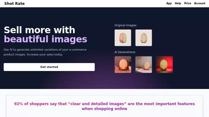 Shot Rate — платная нейросеть   для маркетинга. Бесплатная версия с ограниченным функционалом, есть платные тарифы.
