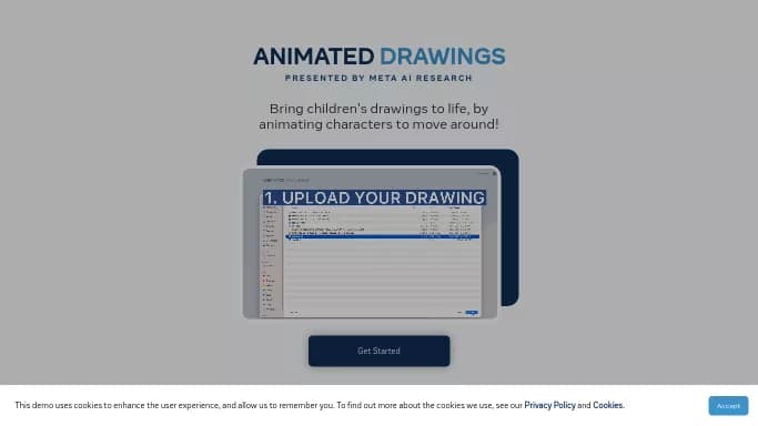 Animated Drawings — бесплатная нейросеть   для развлечений,  для создания изображений,  для создания видео. 