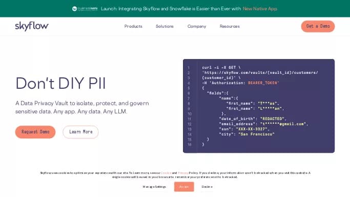 Skyflow — платная нейросеть   для работы с финансами. 