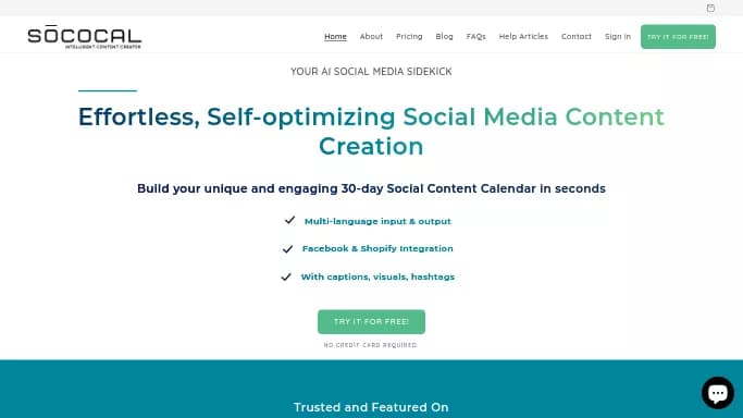 Sococal.ai — бесплатная нейросеть   для SMM. Бесплатная версия с ограниченным функционалом, есть платные тарифы.