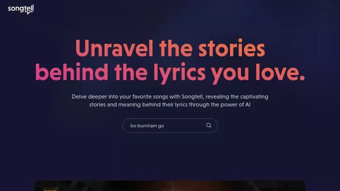 Songtell — бесплатная нейросеть   для создания музыки,  для поиска. Бесплатная версия с ограниченным функционалом, есть платные тарифы.