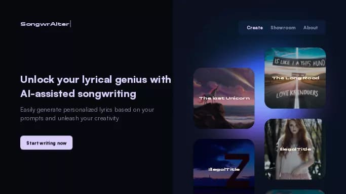 SongwrAiter — бесплатная нейросеть   для создания музыки. 