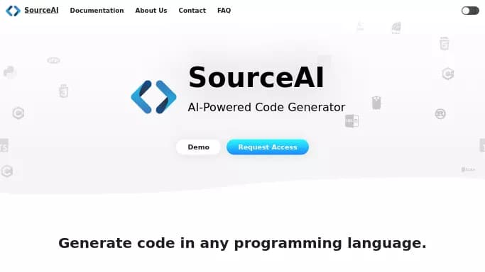 SourceAI — платная нейросеть   для разработки программного обеспечения. Бесплатная версия с ограниченным функционалом, есть платные тарифы.
