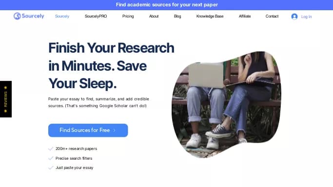 Sourcely.net — бесплатная нейросеть   для научно-исследовательской деятельности. Бесплатная версия с ограниченным функционалом, есть платные тарифы.
