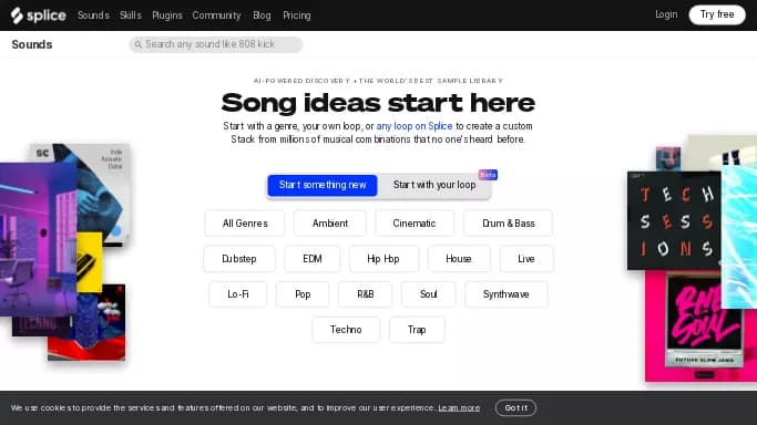 Splice — платная нейросеть   для создания музыки. 