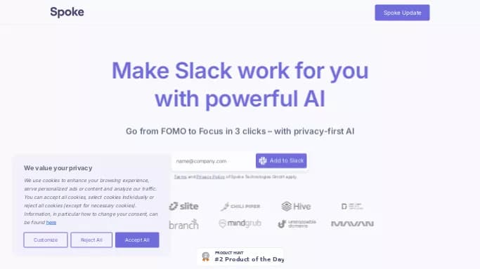 Spoke.ai — бесплатная нейросеть   для маркетинга,  для повышения продуктивности, для помощи в автоматизации,  для работы с электронной почтой. 