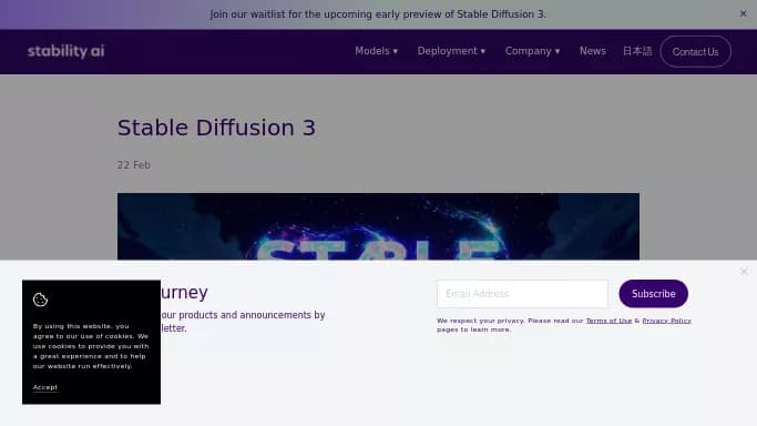 Stable Diffusion 3 — бесплатная нейросеть  undefined,  для создания изображений. Бесплатная версия с ограниченным функционалом, есть платные тарифы.