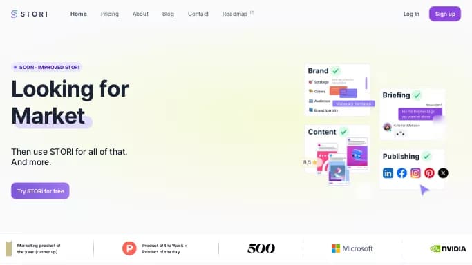 StoriAI — платная нейросеть   для SMM. Бесплатная версия с ограниченным функционалом, есть платные тарифы.