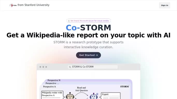 Storm — бесплатная нейросеть  , автономные ИИ (AGI),  для копирайтинга. 