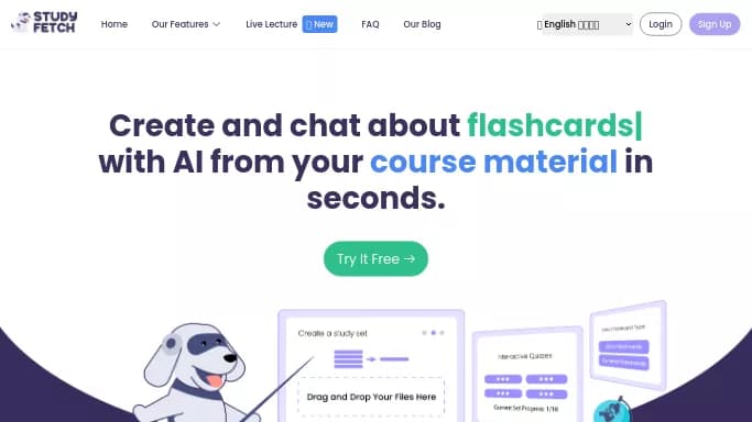 StudyFetch — бесплатная нейросеть   для помощи в образовании. Бесплатная версия с ограниченным функционалом, есть платные тарифы.