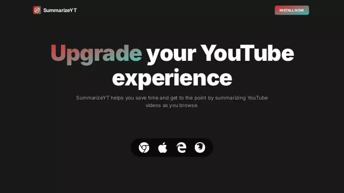 SumarizeYT — бесплатная нейросеть   для суммаризации текста,  для повышения продуктивности,  для помощи в образовании. Бесплатная версия с ограниченным функционалом, есть платные тарифы.