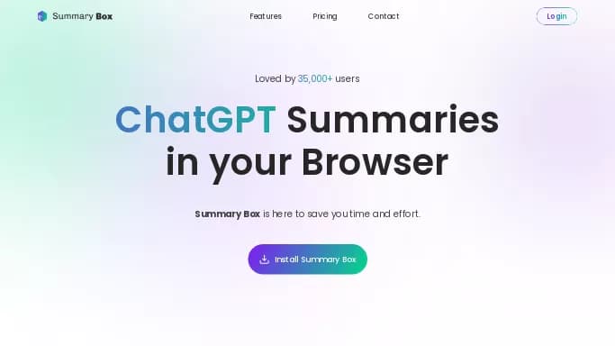 Summary Box — платная нейросеть   для суммаризации текста,  для повышения продуктивности,  для помощи в образовании. Бесплатная версия с ограниченным функционалом, есть платные тарифы.