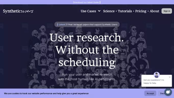 Synthetic Users — платная нейросеть   для научно-исследовательской деятельности. 