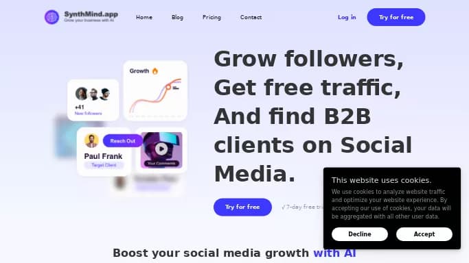 SynthMind AI — платная нейросеть   для маркетинга,  для SMM. 