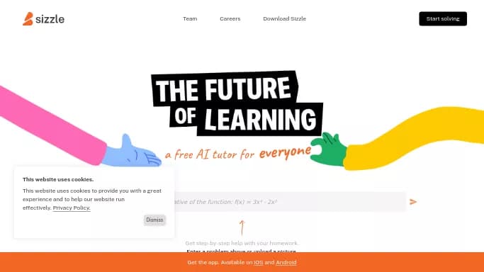 Sizzle AI — бесплатная нейросеть   для помощи в образовании. 