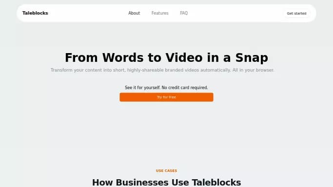 Taleblocks — платная нейросеть   для создания видео. Бесплатная версия с ограниченным функционалом, есть платные тарифы.