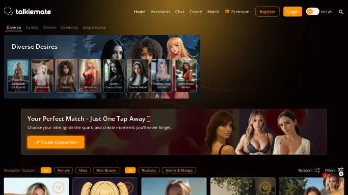 TalkieMate — бесплатная нейросеть   для раздевания девушек (18+). Бесплатная версия с ограниченным функционалом, есть платные тарифы.