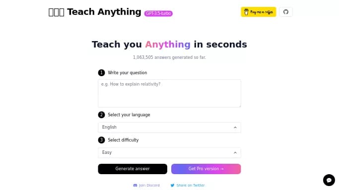 Teach Anything — бесплатная нейросеть   для помощи в образовании. 