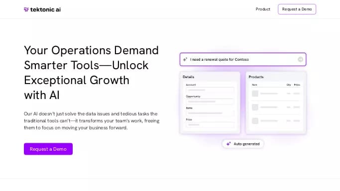 Tektonic AI — платная нейросеть   для маркетинга, , автономные ИИ (AGI). 