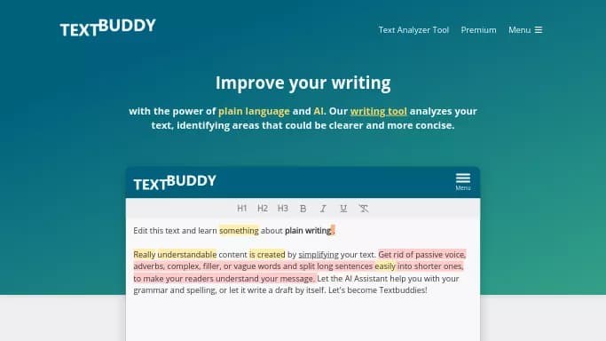 Textbuddy — бесплатная нейросеть   для помощи в образовании,  для копирайтинга. Бесплатная версия с ограниченным функционалом, есть платные тарифы.