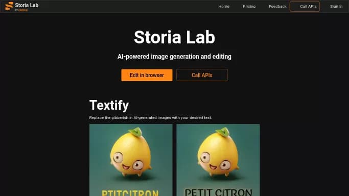 Storia Textify — бесплатная нейросеть   для редактирования изображений. 